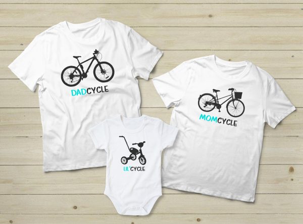 בגדים תואמים למשפחה -חולצות משפחתיות אופניים